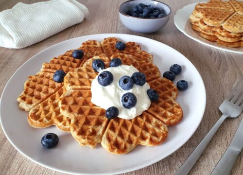 Fluffiges Protein Waffeln Rezept mit Quark